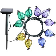 Solar Balloon String Lights Outdoor Garden Patio Ground Stake Not Included