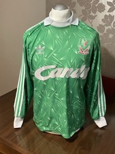 LIVERPOOL Original 1989 adidas CANDY Goalkeeper Shirt LARGE Adults MEGA Rare