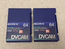 2x Sony DVCAM tapes PDV-64ME