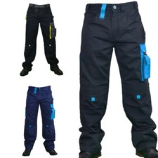 Mens Work Trousers Cargo Combat Heavy Duty Knee pads pockets UK Premium Quality