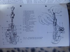 CAV INSTRUCTION BOOK, FUEL INJECTION PUMP FLANGE TYPE MODELS BPF , ORIGINAL BOOK