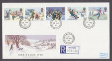 1990 christmas set on fdc - of,