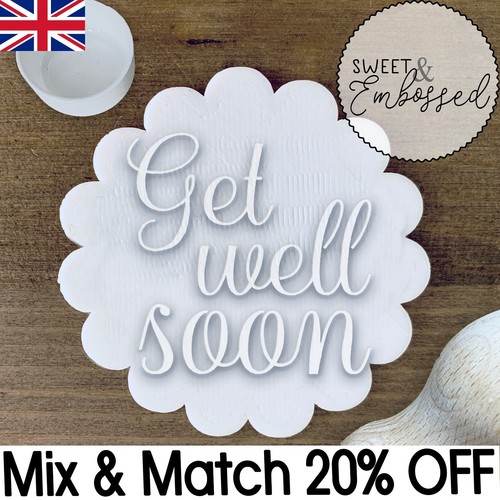 Get well soon cookie stamp - well,