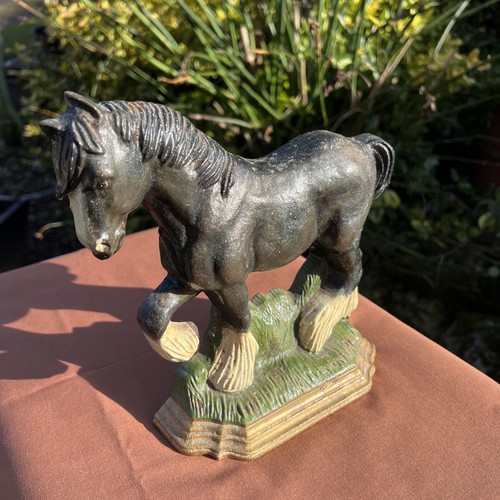 Vintage cast metal horse - vintage,