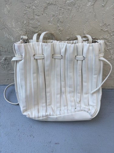 Zara pleated beige white - pleated,