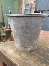 Vintage 1952 Military crows foot arrow Beman Galvanised Bucket Watertight Garden