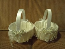 Two, White satin wedding