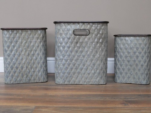 Set galvanised metal zinc - set, of