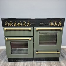  CERAMIC RANGEMASTER CLASSIC 110cm RANGE COOKER IN NATO GREEN AND GOLD..