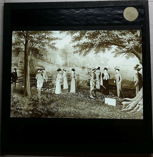 Antique magic lantern slides - magic,