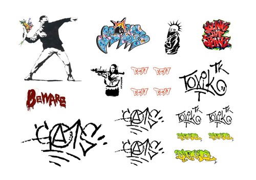 Scale graffiti waterslide - scale,