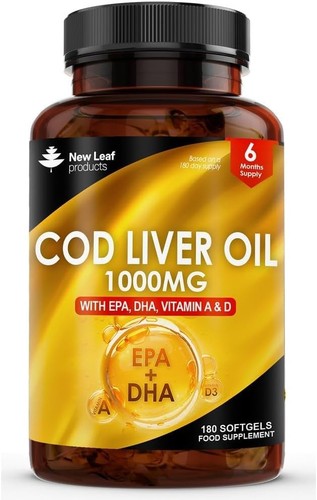 Cod liver oil capsules 1000mg - liver,