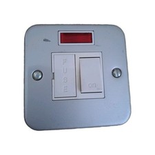 Ashley Metal Clad Fused Switch With Neon And Backbox