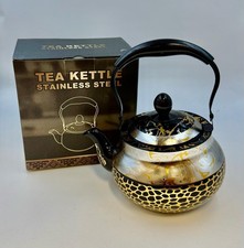 Enamel-Coated Tea Kettle 1.5L / 2L | Vintage Whistling Stove Top Kettle