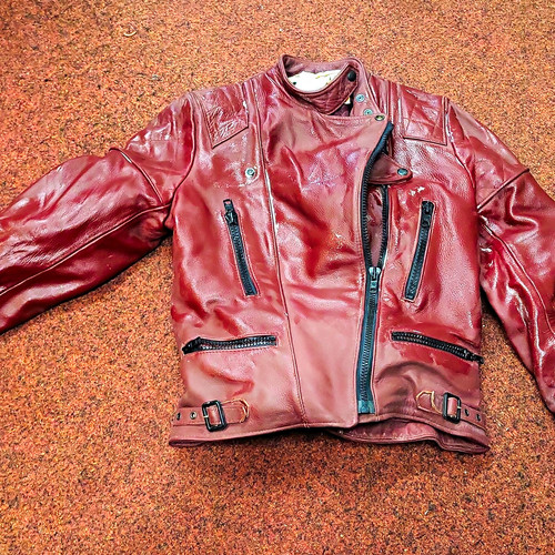 Leather jacket ladies red - leather,