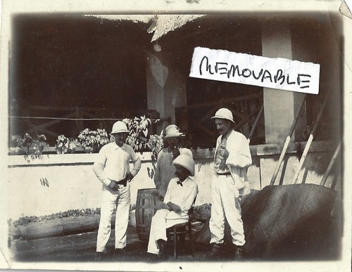 Vintage old photo four men - photo,