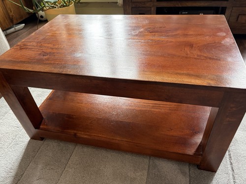 Wood rectangular coffee table - wood,