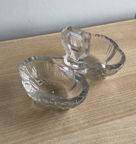 Glass double seleron open salt - double,