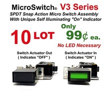 10-LOT SPDT V3-19 Micro Switch