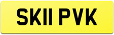 SK11 PVK REG NUMBER PLATE - SKIP LOADER TRUCK WASTE WAGON LORRY MINI MIDI HIRE