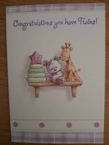 Congratulations twins card