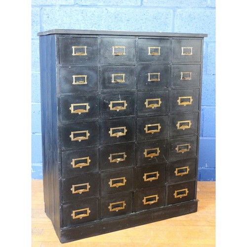 Antique ebonised drawer - an, 28