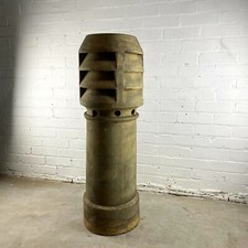 Tall Reclaimed Victorian Buff Vented Chimney Pot
