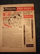 El61 Ephemera 1960s advert platignum silverline pen fountain