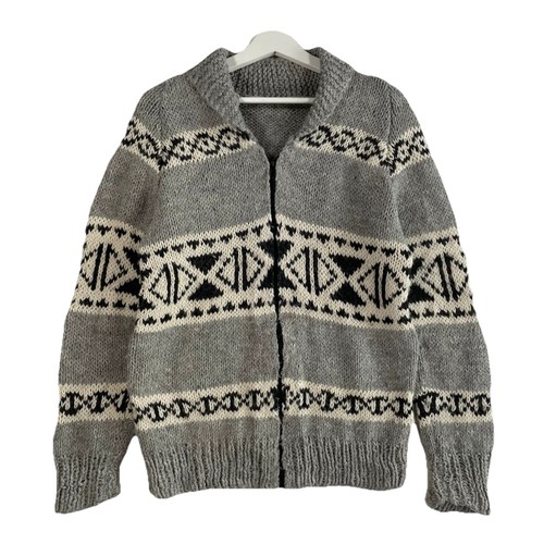 Vtg hand knit cardigan mens - vtg,