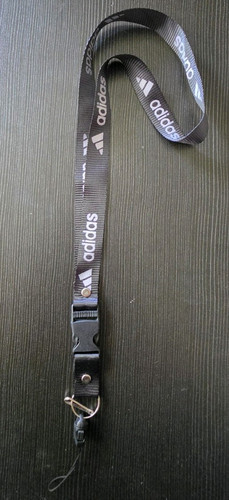 Adidas black logo - black, lanyard