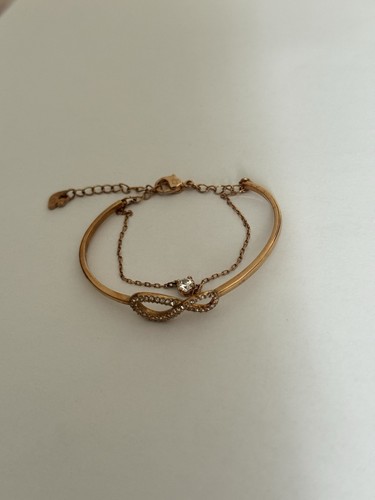 Swarovski rose gold infinity - gold,