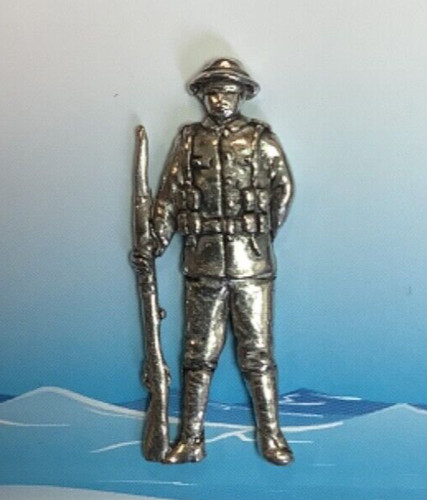 Ww1 soldier silver pewter - ww1,