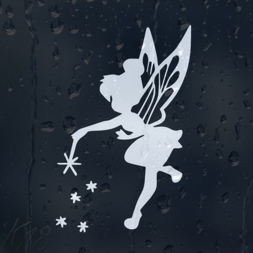 Fairy dust cartoon car decal - car,