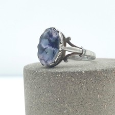 Vintage Sterling Silver Blue