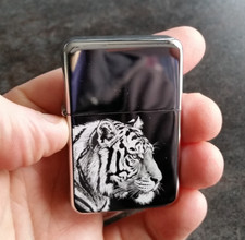 Tiger Engraved Lighter with
