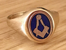Superb Vintage 9ct gold & Blue