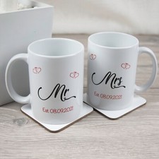 Personalised Set Mr and Mrs