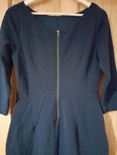 Boden navy pencil dress Aurelia Ottoman ponte fabric size 12