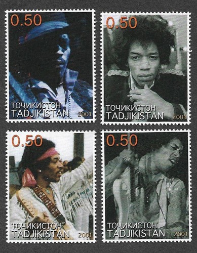 Jimi hendrix stamps rock blues - hendrix,