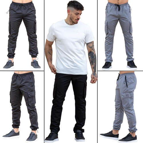 Enzo mens cargo combat pants - enzo,