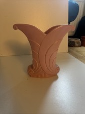 Abingdon USA Pottery Cameo Pink Swirl Vase Vintage Art Deco Number 514