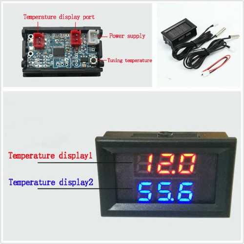 Auto way temp gauge red - 2-way,