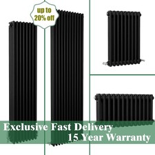 Traditional 2 3 4 Column Cast Iron Style Black Radiator Vertical Horizontal Rads