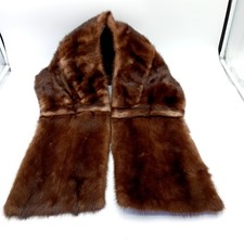 Fur Shrug Brown Real Genuine Stole Mink