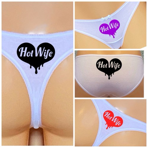 Cheeky white cotton hotwife - white,