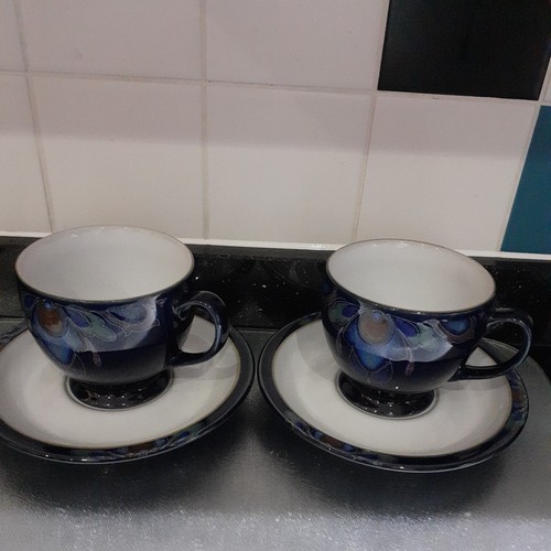 Denby baroque blue cup - blue,
