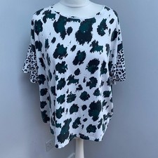 Cow Print T Shirt Top Size 20
