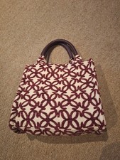 ladies brand new without tags H&m red and beige clutch handbag