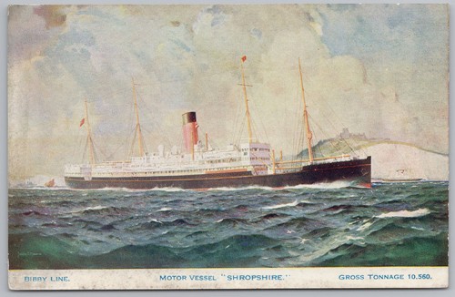 Shropshire bibby line ship - shropshire,