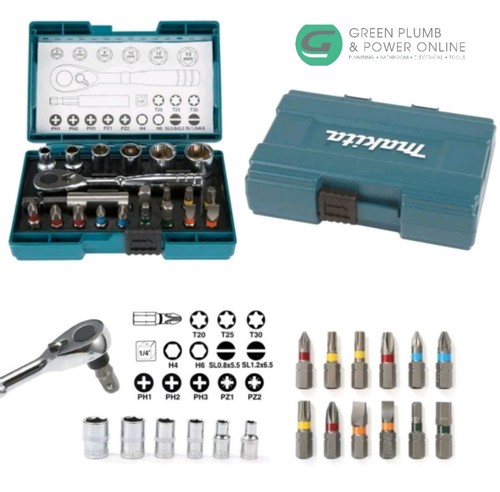 Makita 21pc bit set - makita, ratchet